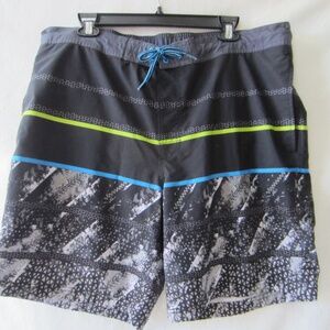 George Men's XL (40-42) Swim Trunks Elastic/Draw String Waist Inseam 8.5"